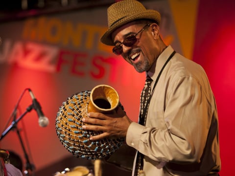 John Santos leads his sextet at the 2011 Monterey Jazz Festival.